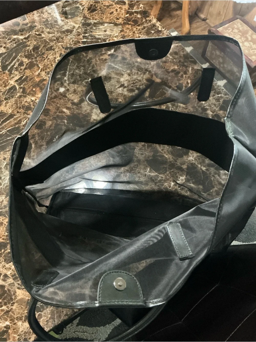 Burberry Black Nylon and Leather Trim Large Tote
